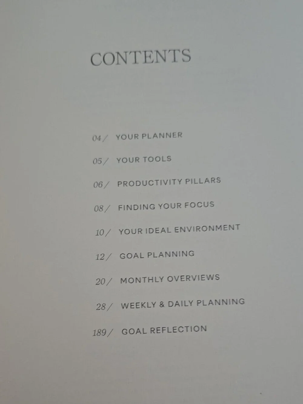 'Start Fresh Every Day' Cream Planner with Blue Text